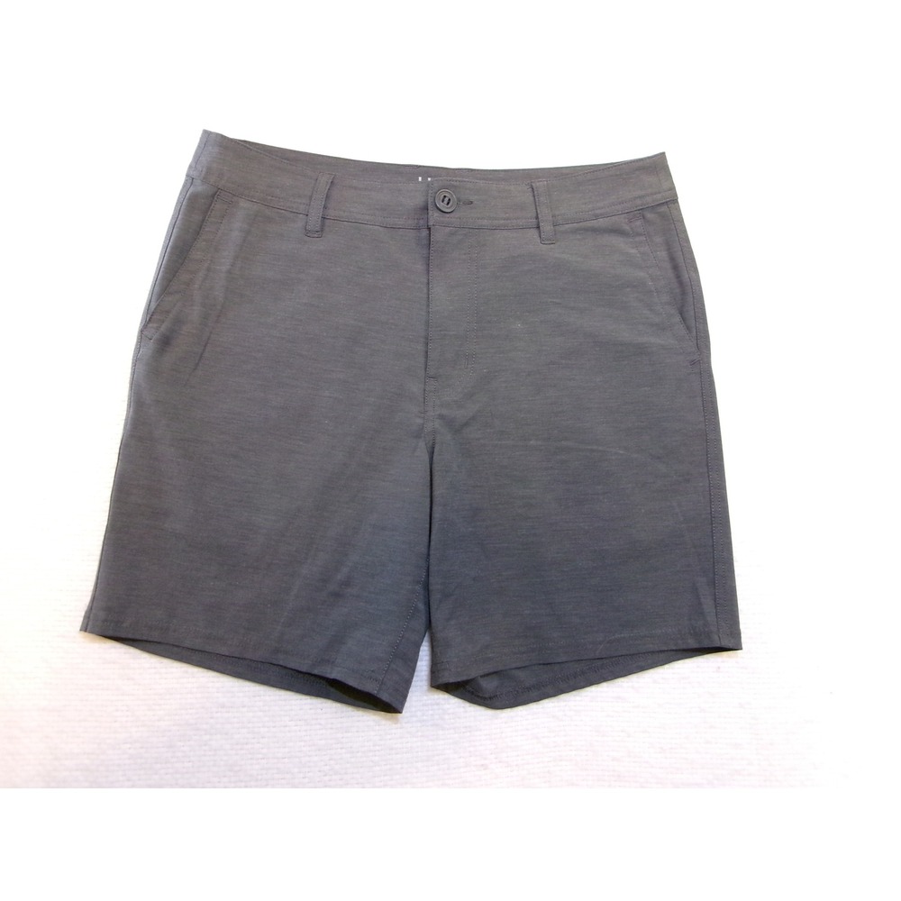 Huk Mens Pursuit Hybrid Fishing Shorts Gray Heather Stretch Size 32